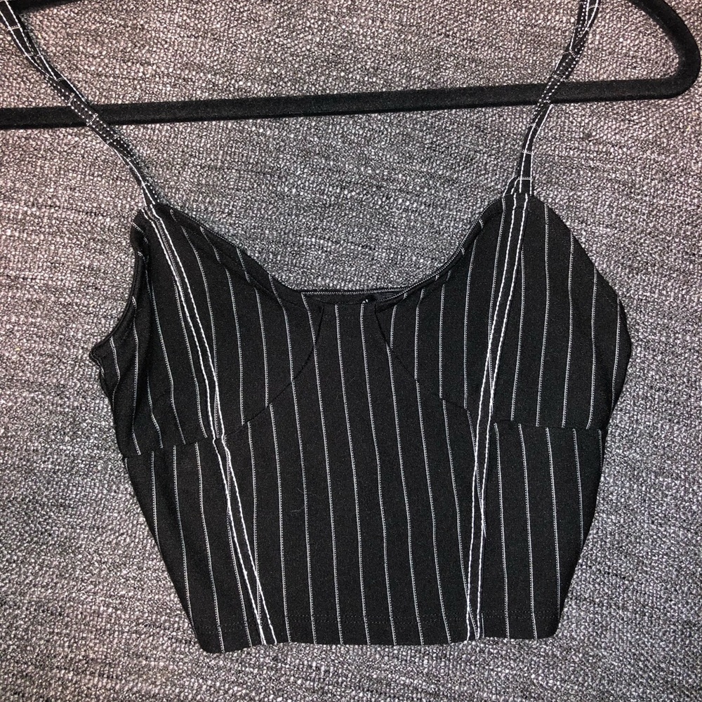 black white top